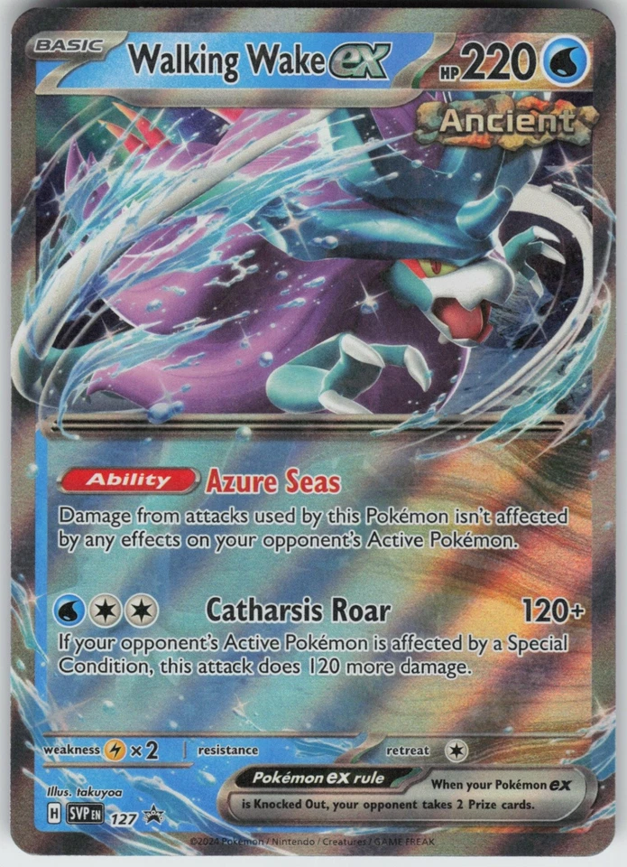 Holo Foil Walking Wake ex - 127 Promo SV: Scarlet & Violet Promo Cards NM - Image 1 of 1