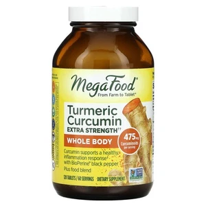 2 X MegaFood, fuerza de cúrcuma para todo el cuerpo, 120 comprimidos - Imagen 1 de 2