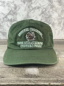 Vtg North Dakota 2011 NCAA  Mens Frozen Four Green Strapback Embroidered Hat Cap - Picture 1 of 12
