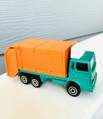 1990s Majorette 200 Series #247 Garbage Truck Green/Orange Made In France - Image 1 of 4