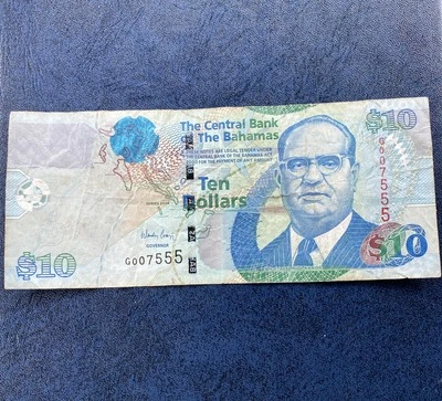 2009 P73A B340 Bahamas $10 Banknote Circulated  - Image 1 of 2