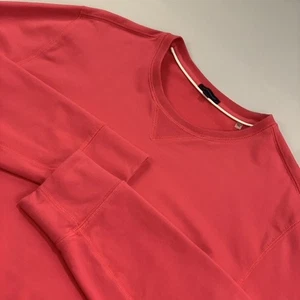 Patrick Assaraf Sweater Crewneck Pima Cotton Pink L Long Sleeve Made In Italy - Picture 1 of 8