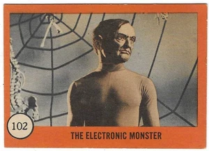 1962 NU-CARD HORROR MONSTERS (ORANGE) #102 "ELECTRONIC MONSTER"!! RARE SET!! - Picture 1 of 2