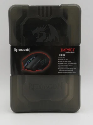 Redragon M908 Impact RGB LED MMO Optical Mouse Wired Gaming 12,400DPI NEW SEALED - Image 1 of 2
