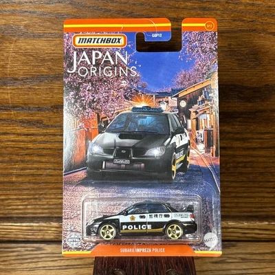 Matchbox Subaru Impreza Police Black White Gold WRX Japan Origins 5/12 - Image 1 of 4