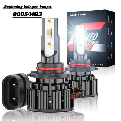 9005 HB3 LED Bulbs High Low Beam Headlight 80W 6000K White Super Bright 2PCS - Image 1 of 4
