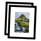  Picture Frames Photo Frames Display 5x7 Pictures with Mat for Desk 8x10 Black