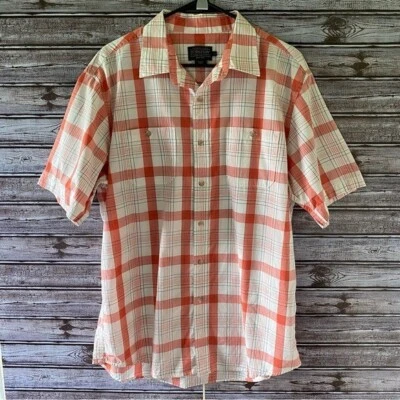 Pendleton Men's Short-Sleeved Button-Down Shirt Size L Plaid Chest Pockets - Image 1 of 4