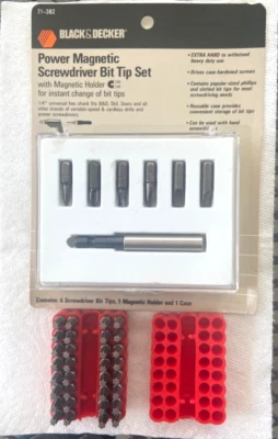 Herramientas Black & Decker 71-382 y 1 Enkay 3030 con 32 brocas hexagonales T20 1/4 Foto 1 de 4