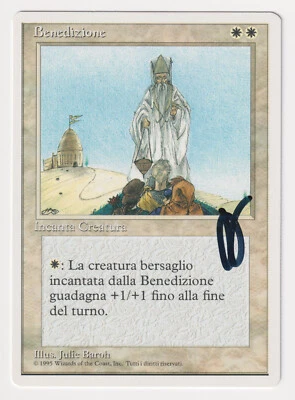 Signed Italian Blessing Proof LP 4th Edition Artist Julie Baroh MTG Magic AP! - Image 1 of 2