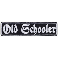 Old School Aufnäher: OLD SCHOOLER Aufbügler Biker Patch Motorrad Sticker