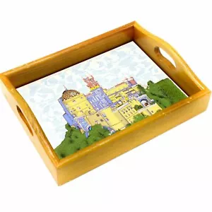 Vintage Original Ceramic Wood 9 x 7" JEWELRY KEYS TRAY by Nuanca Portugal Sintra - Picture 1 of 8
