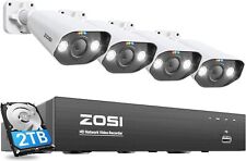 ZOSI 4K Kit de Cámara de Vigilancia Seguridad PoE 8CH NVR 5MP Cámara IP Exterior