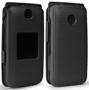 Grid Texture Case Slim Cover for Alcatel Go Flip V, MyFlip, QuickFlip - Picture 1 of 61