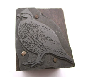 Printing Letterpress Printers Block Cute Little Bird - Picture 1 of 2