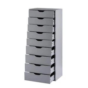 9 Drawer Chest Dresser Tall Tower Organizer Bedroom Kids Closet Gray Storage - Picture 1 of 13
