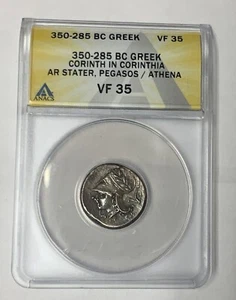 GREEK CORINTH IN CORINTHIA AR STATER, PEGASOS/ATHENA 350-285 BC - Picture 1 of 2