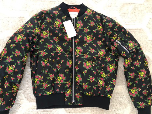 Giacca Bomber Imbottita Autore Gucci Fucsia Bouquet Floreale IT44 US 6 8 10 $2800