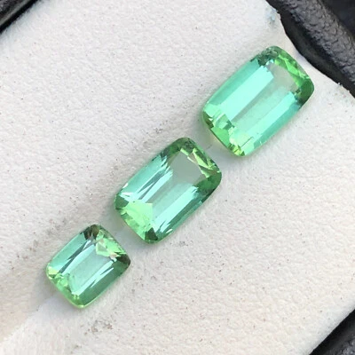 3.25 Carat Natural Cushion Cut Bluish Green Tourmaline Gemstone From Afghanistan - Image 1 of 4