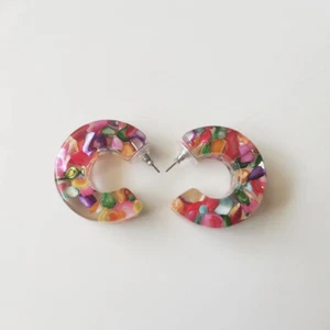 Nuevos Pendientes de Aro Acrílico Sueltos Concha C Regalo Moda Mujeres Fiesta Vacaciones Joyería - Imagen 1 de 3