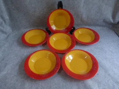 6 assiettes creuses luminarc,motif floral - Photo 1/4