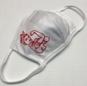 Face mask DRI-FIT 100% polyester, double layer, white color (Women Power) - Picture 1 of 3