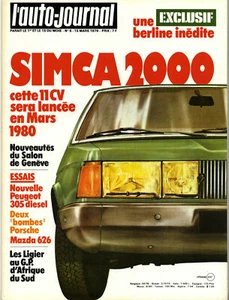 L'AUTO JOURNAL n°5 15/03/1979  PORSCHE 911 ALMERAS MAZDA 626 305D R18 BREAK TS - Imagen 1 de 1