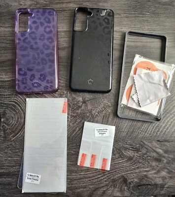 2 чехла Leopard Velvet Caviar Galaxy S21 Plus с 1 протектором экрана и 3... - Изображение 1 из 4