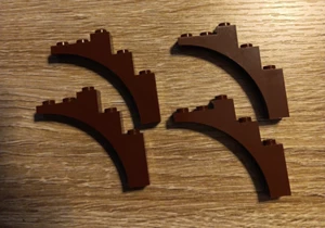 Lego 14395 mattoncino ponte marrone mezzo arco 1x5x4 marrone 4 pezzi mattoncini - Foto 1 di 3