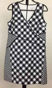 New New York & Company size 8 sleeveless black white dress stretch NWT $69.95 - Bild 1 von 5