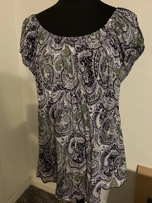 Blusa L.A Blues Mujer Top 18/20 W Cachemira Cintura Elástica y Escote Manga Gorra Foto 1 de 4