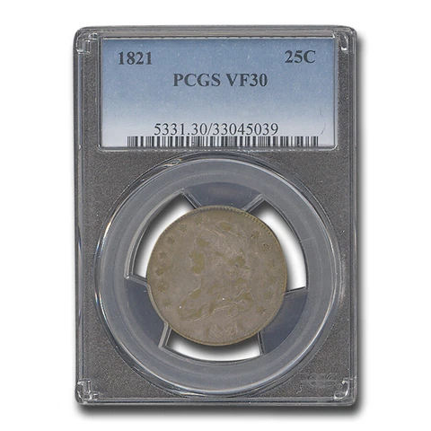 1821 Capped Bust Quarter VF-30 PCGS - SKU#149786 Cover