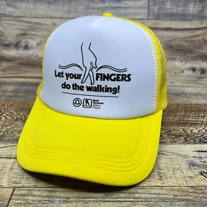 Bell Systems Páginas Amarillas Para Hombre Sombrero de Camionero Amarillo Snapback Años 60 Gorra de Publicidad - Imagen 1 de 8