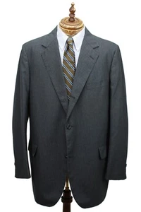 Chaqueta de Traje Brooks Brothers Gris Rayas Lavado y Usar 3-Roll-2 Años 60/70 45 L De Colección - Imagen 1 de 6