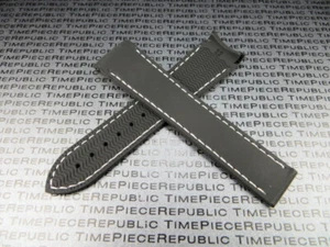 Correa de goma de 20 mm 22 mm correa de reloj negra con borde curvo de despliegue para OMEGA blanca M - Imagen 1 de 5
