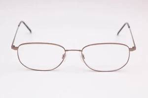 Marchon Flexon 600 Brown Rectangle Eyeglasses Frames 54-18-145 - Picture 1 of 6