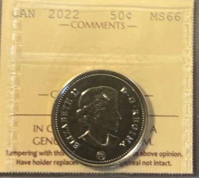Canada - 50 cents - 2022 - ICCS Certified - MS-66 - Image 1 of 3
