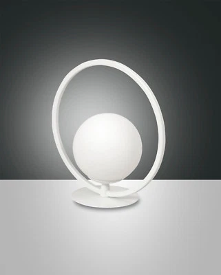 Design LED Notte Tavolo Lampada Sirio 1flg. Fabas Luce 3388-30-102 Bianco - Immagine 1 di 2