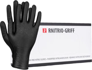 Guantes desechables Nitril Grip mango protuberancias coche montaje aceite taller 50 unidades - Imagen 1 de 2
