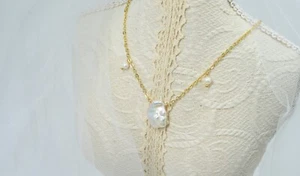 Dainty Pearl Necklace/Freshwater Pearl/Gift for Her/Bridal Jewelry - Picture 1 of 2