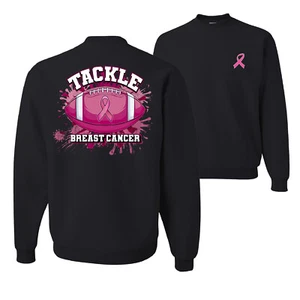 Sudadera gráfica de cuello redondo más resistente que el cáncer con salpicaduras de pintura de fútbol más resistente que el cáncer - Imagen 1 de 8