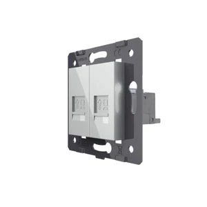Innenleben CAT7 RJ45 Einbaubuchse Netzwerkkabel Adapter in grau - Bild 1 von 8