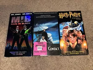 VTG 90’s VHS ( Sci-fi, Fantasy ) Lot Of 3 - Contact - MIB Men In Black - Harry P - Picture 1 of 16