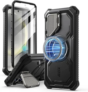 i-Blason Samsung Galaxy S25 Case Armorbox MagSafe with Camera Stand Black - Picture 1 of 15