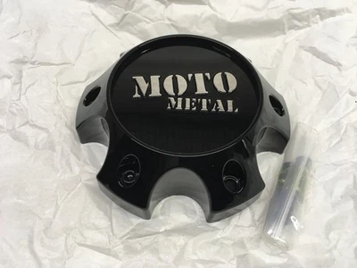 Moto Metal Gloss Black 6 Lug Replacement Center Cap 1079L145MO3GB-H42 w/Scews - Image 1 of 4