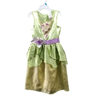 Disney 4T 5T 6T Princess Tiana Dress Girls Green Sleeveless Costume 4-6 - Image 1 of 4
