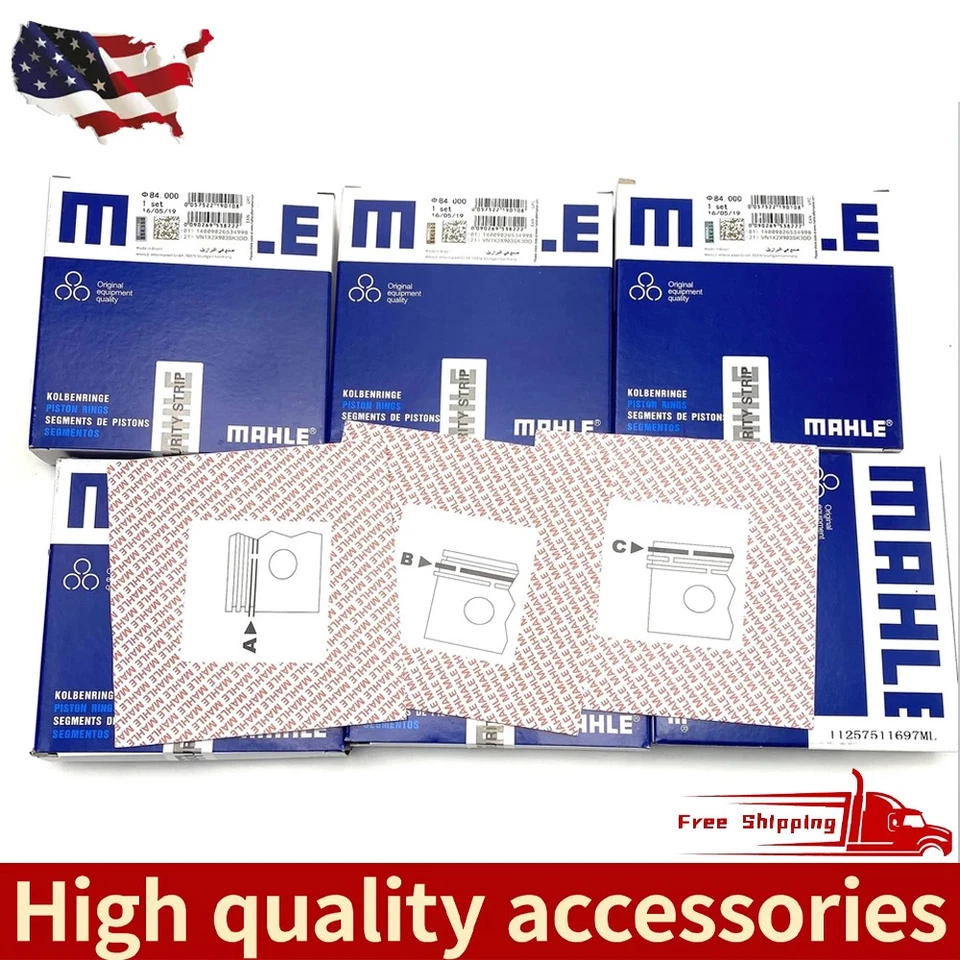 6x Piston Rings Set For BMW 325i 330Ci E46 E39 E60 E61 E83 M54B25 M54B30 2.5 3.0 - Image 1 of 4