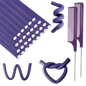 60 Stück Flexible Lockenstäbe Twist Foam Flexi Stäbe ohne Hitze Haarstäbe Haarrolle - Bild 1 von 12