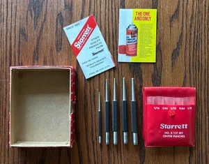 Starrett 5-teiliges Center Punch Set Nr. S117 1/16", 5/64", 3/32", 9/64", 5/32. USA - Bild 1 von 5