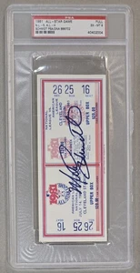 1981 MLB All Star Game Full Ticket Signed MIKE SCHMIDT PSA/DNA 6 Auto Autograph  - Picture 1 of 3